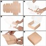 Kurtzy Lot de 20 Boite Cadeau Carrée - Boite Papier Kraft 12 x 12 x 5 cm - 4 Couleurs - Boite Carton Emballage Cadeau avec Couve