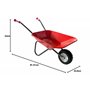ASC Brouette en métal pour enfant Rouge/gris