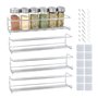 joeji's Kitchen Etagere a Epices Murale Metal 4 Pcs Etagere Cuisine - Porte Epices Cuisine facile à installer etagere murale cui