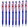 Souvenirs London Pens Lot de 8 stylos Union Jack Bleu I Love London