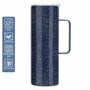 BELLE VOUS Tasse Isotherme Acier Inoxydable Bleu 560 ml avec Couvercle Coulissant et Poignée - Tasse Isotherme pour Boissons Cha