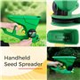 Mighty Majesty Épandeur portatif pour semences de gazon, engrais et utilisation dans le jardin – Épandeur portable pour pelouse 
