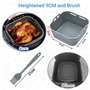 3 Pièces Plat pour Airfryer Panier Friteuse Air Chaud Moules Carré Barqu