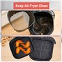 2 Pièces Moule Silicone Air Fryer, Carré Pliable Moule pour Friteuse à Air, Réutilisable Plat Air Fryer Accessoires pour Friteus