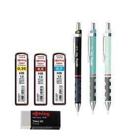 rOtring Tikky Lot de 40 porte-mines pastel HB 0