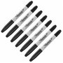 Sharpie Lot de 7 marqueurs permanents à double pointe - Pointe fine et ultra fine - Noir