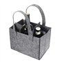 YUNYU Panier à bouteilles pour 6 bouteilles – Porte-bouteilles en feutre de qualité supérieure (24 x 16 x 16 cm)