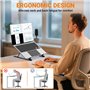 Euqvunn Support Ordinateur Portable -[Réglage 10 Angles] En Alliage d'Aluminium Pliable & Portable Support pour PC, Design Antid