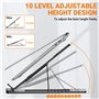 Euqvunn Support Ordinateur Portable -[Réglage 10 Angles] En Alliage d'Aluminium Pliable & Portable Support pour PC, Design Antid