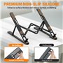Euqvunn Support Ordinateur Portable -[Réglage 10 Angles] En Alliage d'Aluminium Pliable & Portable Support pour PC, Design Antid