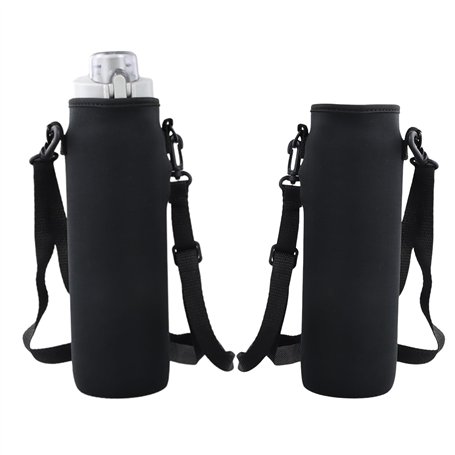 Wisebom 2 Pièces Sac de Bouteille d'eau 1000ml Housse Bouteille en Néoprène 8x22cm Grand Porte-Bouteille d'eau Porte Bouteille T