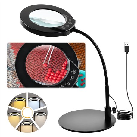 Mapille 10X Loupe avec lumière et Support