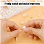 volumoon 720 Pièces Perles pour Bracelet, Perle Nacre avec Trou, Perles d'écartement Nacrées, Perle d'imitation de Blanche pour 