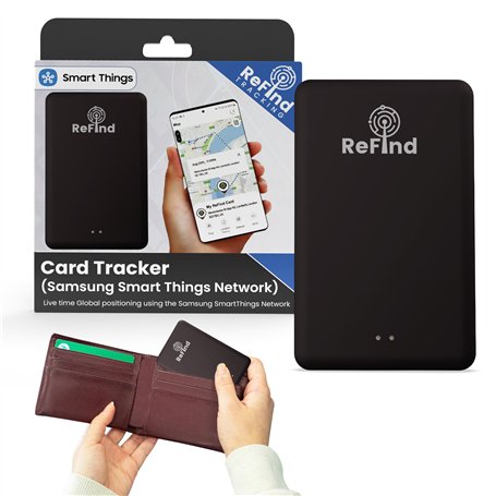 ReFind Carte-Tracker (Uniquement pour Samsung) – Balise Intelligente Mince et Robuste pour Portefeuilles