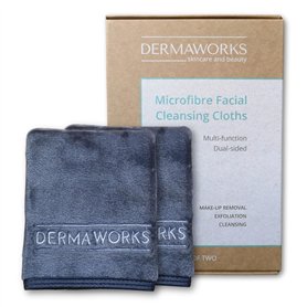 DERMAWORKS Serviette Microfibre Démaquillant Visage Soins pour le Visage Lingette Demaquillante Serviette Demaquillante Lavable