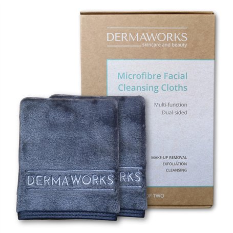 DERMAWORKS Serviette Microfibre Démaquillant Visage Soins pour le Visage Lingette Demaquillante Serviette Demaquillante Lavable
