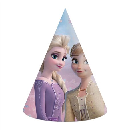 Procos- Chapeaux cône Party Disney Frozen II Wind Spirit en Papier FSC