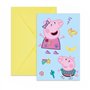 Procos - Invitations avec enveloppe Peppa Pig Messy Play en papier FSC