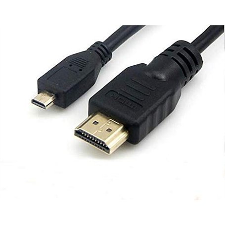 2 m/2 m High Speed Micro HDMI (type D) vers HDMI (type A) – Laisse pour connecter Nikon Coolpix P600 appareil photo vers TV