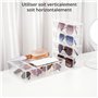 Winter Shore Boite Rangement Lunettes Soleil en Acrylique avec 4 Tiroirs [Lot de 2] - Range Lunettes Design en Plastique Transpa