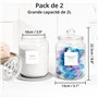 Winter Shore Bocaux en Verre 2L avec Couvercles & Étiquettes (Lot de 2) - Essentiels d'Organisation & Rangement Buanderie - Jarr