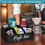 Winter Shore Rangement Cafe en Bois pour Comptoir - Aménagement Coin Cafe & Accessoires pour Bureau Moderne - Organisateur cafe 
