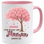 Cadeau Touchant pour Maman | "La chance c’est d’avoir une Maman comme toi" – Mug Fête des Mères Émotion | Tasse Cadeau Famille B