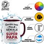 Jungle Mug – cadeau fete des meres | Mug Super Papa Fille Géniale | Tasse Humour Originale | Idée Cadeau Homme | Tasse Céramique