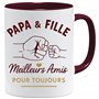 JungleMug – Cadeau fête des pères papa | Tasse Papa & Fille Meilleurs Amis Pour Toujours | Mug original pour homme | Idée cadeau
