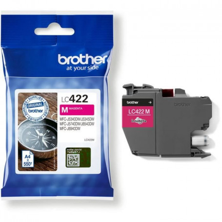Cartouche LC422M - BROTHER - Magenta - 550 p - Pour Business Smart MFC-J5340DW. 23,99 €
