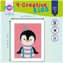 VERVACO Activité Éducative Point De Croix Kit Complet Motif Broderie PINGOUIN Canevas Kit Complet Debutant Decoration Manuelle D