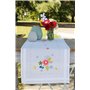 Vervaco Kit Broderie Pré-Imprimé Chemin De Table FLEURS DE PRINTEMPS & PAPILLON Complet Set DIY Adulte Decoration Manuelle Loisi