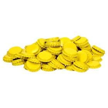 Couronne Bouchon pour Fermer des Cuvettes mehrwegflaschen Jaune Lot de 100 Capsules Capsule de bière