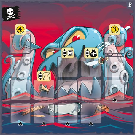 Asmodee - Captain Flip Extension : dans La Gueule du Kraken - Jeu de Société de Plateau pour Enfants dès 8 Ans - Permet Un Mode