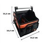 Boxer® Sac à Outils 10 Pouces Noir et Orange – Caisse de Rangement Vide Portable – Boîte Vide avec Poignée en Aluminium – Sacoch