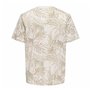 T-shirt à manches courtes homme Only & Sons Onskash Reg Leaf Aop Beige