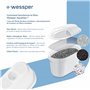 Wessper Carafe Filtrante avec Filtre, Carafe pour porte de réfrigérateur 2,7 L, Cartridges avec Charbon Actif et Résine échangeu