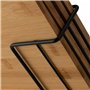 Lot de 4 planches à découper en bambou avec support en cèdre - Avec support en métal noir