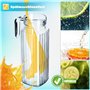 KADAX Pichet en Verre, Élégante Carafe pour Sublimer le Service de Boissons Fraîches telles que l'Eau, le Jus et la Limonade, Cr