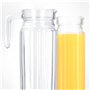 KADAX Pichet en Verre, Élégante Carafe pour Sublimer le Service de Boissons Fraîches telles que l'Eau, le Jus et la Limonade, Cr