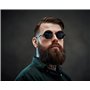 KINGSEVEN Lunettes de soleil polarisées rondes pour homme et femme au style rétro I John Lennon Steampunk Lunettes avec monture 