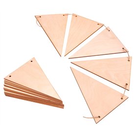 ProArts Lot de 20 guirlandes de fanions – Guirlande d'anniversaire 15 x 10 cm reliée à un cordon de 3 m – Guirlandes pour mariag