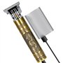 Retoo Tondeuse cheveux et barbe en acier doré avec jeu de douilles (1,5 2 3 4 mm) Tondeuse électrique pour homme, rechargeable p