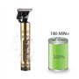 Retoo Tondeuse cheveux et barbe en acier doré avec jeu de douilles (1,5 2 3 4 mm) Tondeuse électrique pour homme, rechargeable p