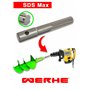 WERHE Adaptateur de tarière professionnelle pour marteau perforateur SDS Max Foret pour pieux Foreuse sans fil Avec boulon à ail