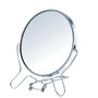 Retoo Miroir cosmétique double face avec grossissement 1x et 2x - Miroir de maquillage argenté - Miroir de table pivotant à 360°