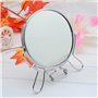 Retoo Miroir cosmétique double face avec grossissement 1x et 2x - Miroir de maquillage argenté - Miroir de table pivotant à 360°