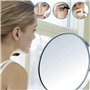 Retoo Miroir cosmétique double face avec grossissement 1x et 2x - Miroir de maquillage argenté - Miroir de table pivotant à 360°