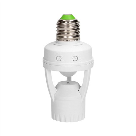 Miratic Support Ampoule E27 Douille Detecteur de Mouvement Douille Ampoule E27 Douille E27 avec Détecteur de Mouvement et Capteu