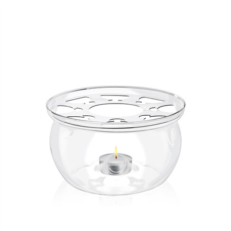 Wilmax - Réchaud - Chauffe-café et Chauffe-thé en Verre borosilicaté - Maintient la température de la Boisson - Lavable au Lave-